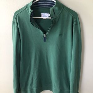 Southern Tide Green 1/2 zip pullover medium